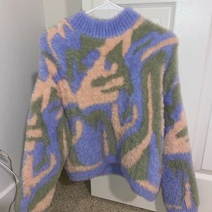 Bershka fuzzy retro sweater
